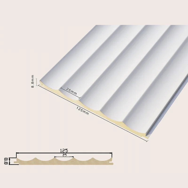 125 Тұтас ені бар 5 торлы саңылаулы қабырға панелі