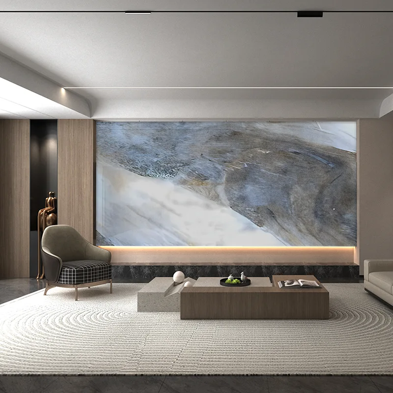 Amazon жасыл және көк сериялы мәрмәр фондық қабырға панелі